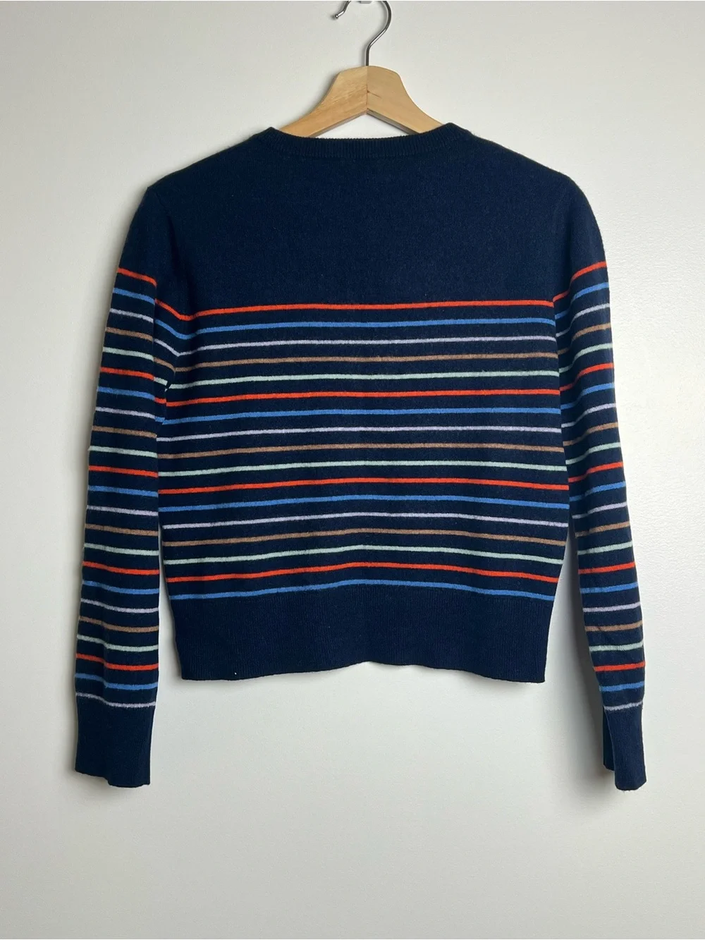 KULE Cashmere Betty Striped Crewneck Sweater